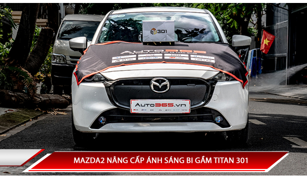 MAZDA2 NÂNG CẤP ÁNH SÁNG BI GẦM TITAN 301